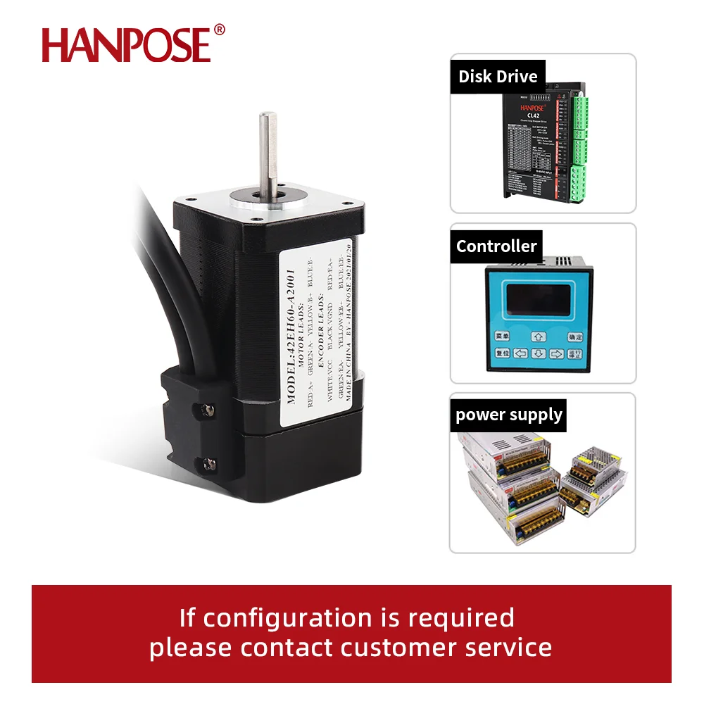 Stepper Motor Hybrid torque nema17 Step-servo motor 42EH60A2001 2A 0.8N.m 60MM CL42 Drive Closed Loop Servo  CNC Controller Kit