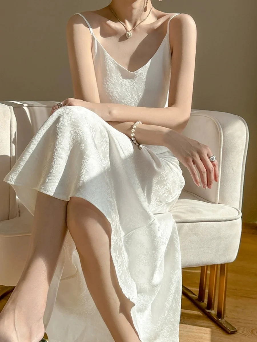 シルクサテンアセテートロングドレス レディース 夏 本物シルク ストレートチューブドレス 高級感 ロングストラップドレス