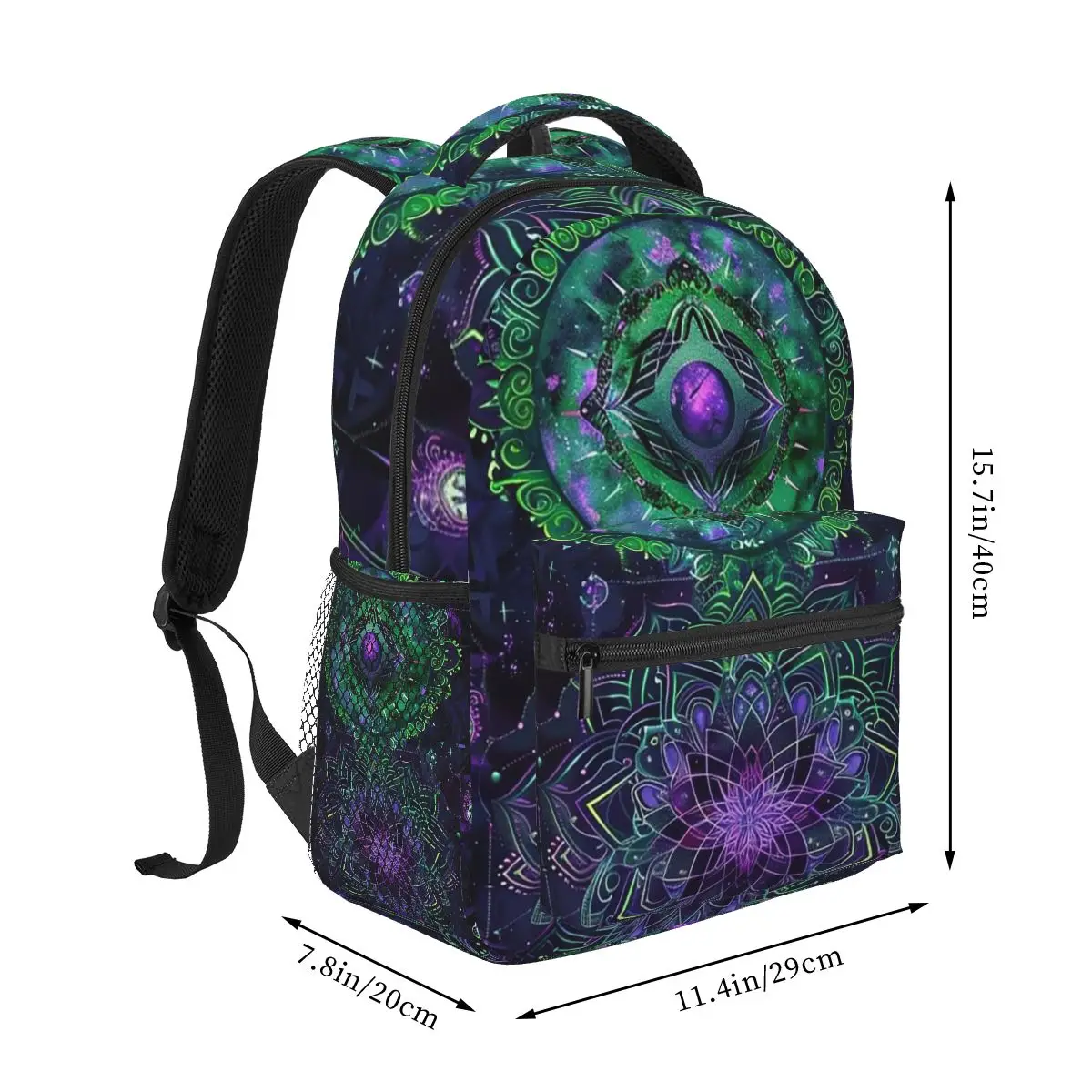 Celestial Neon Glow With Astrological Starry Night Backpack Student Boys Girls BookBag School Bag Shoulder Bags for Men Women