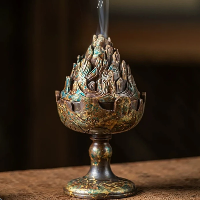 Vintage Luxury Incense Burner Buddhism Ornaments Elegant Meditation Incense Burner Vintage Luxury Soporte Incienso Home Decor