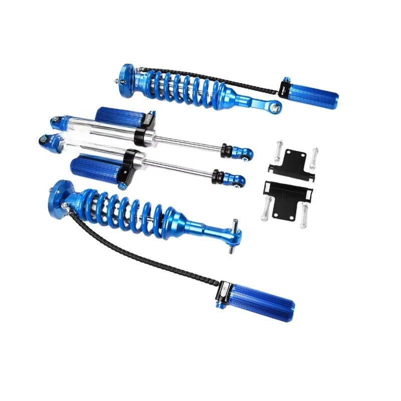 Complete 4x4 Off-Road Coilover Shock Absorber Kit with Remote Reservoir, Adjustable Lift Suspension