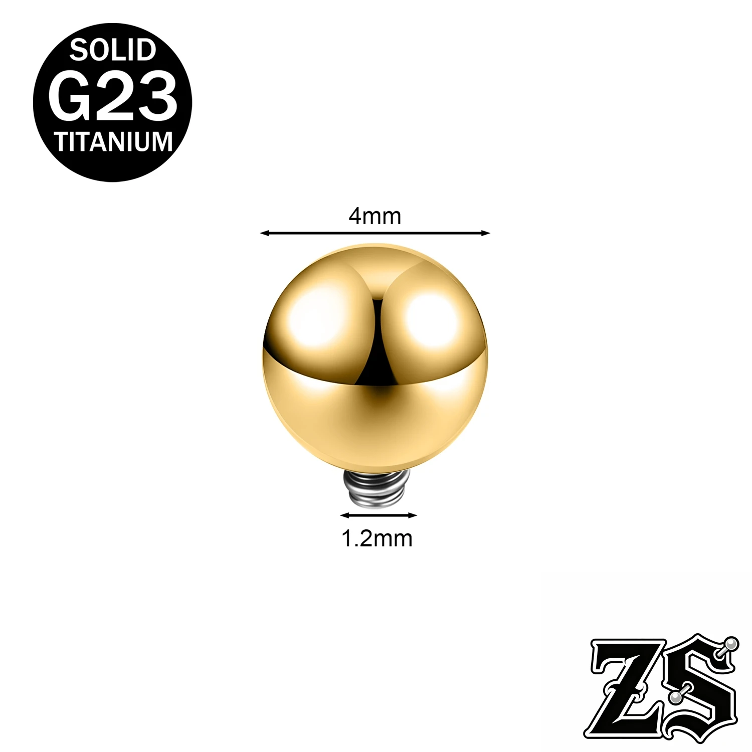 Titanium Dermal Anchor Tops, Zircon Micro Piercing