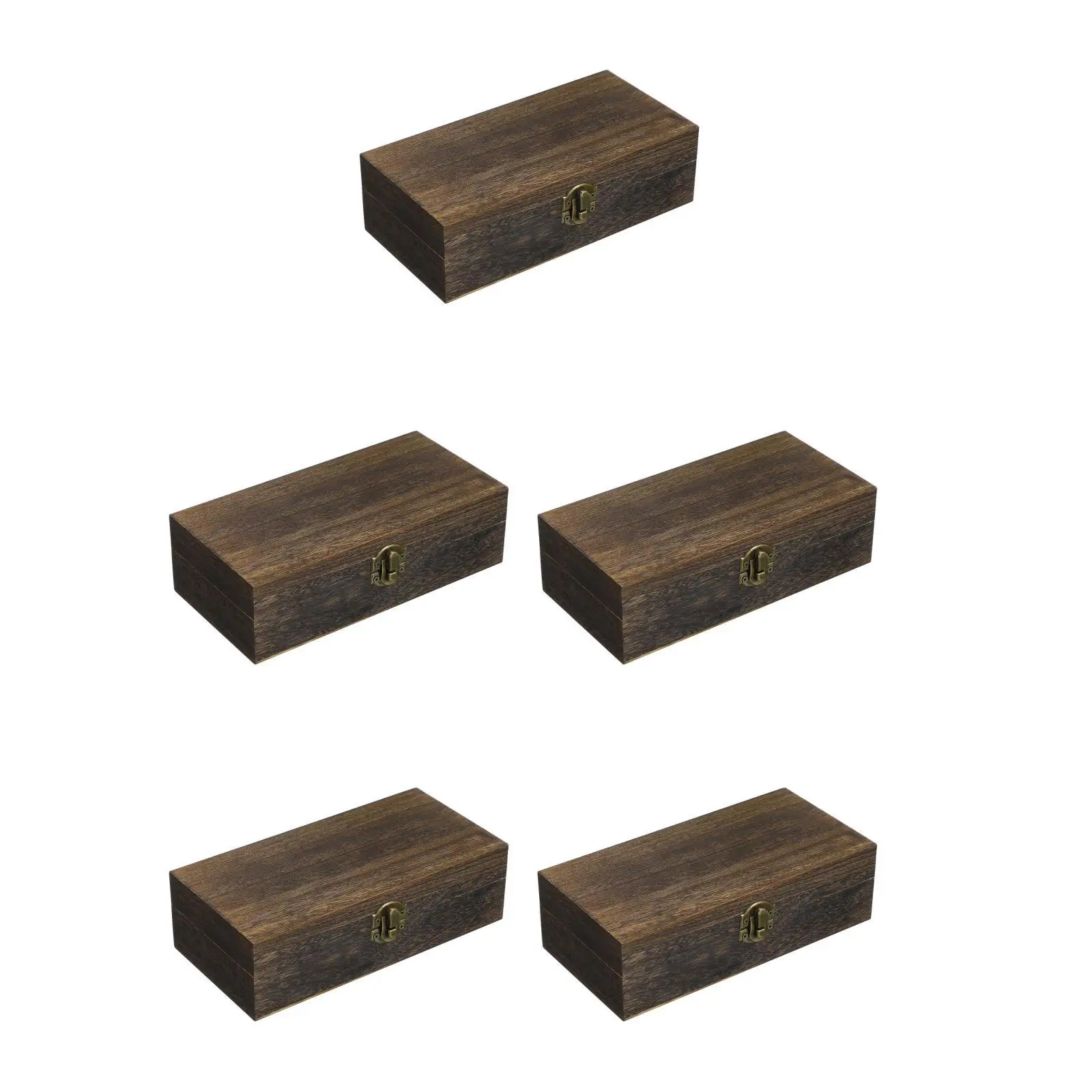 กล่องเก็บเครื่องประดับสไตล์วินเทจ 5 ช่อง 5 ชิ้น แบบเรียบง่าย