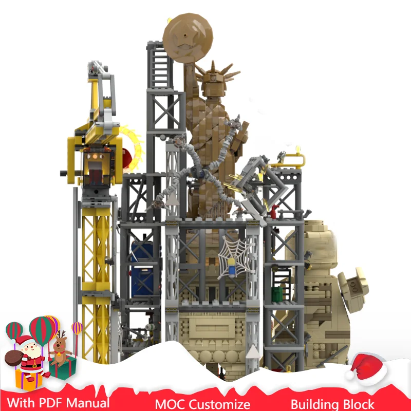 Popular 2458 PCS MOC City Views Modular Statue Building Block Diy Educational Assembly Toy Christmas Birthday Gift For Family