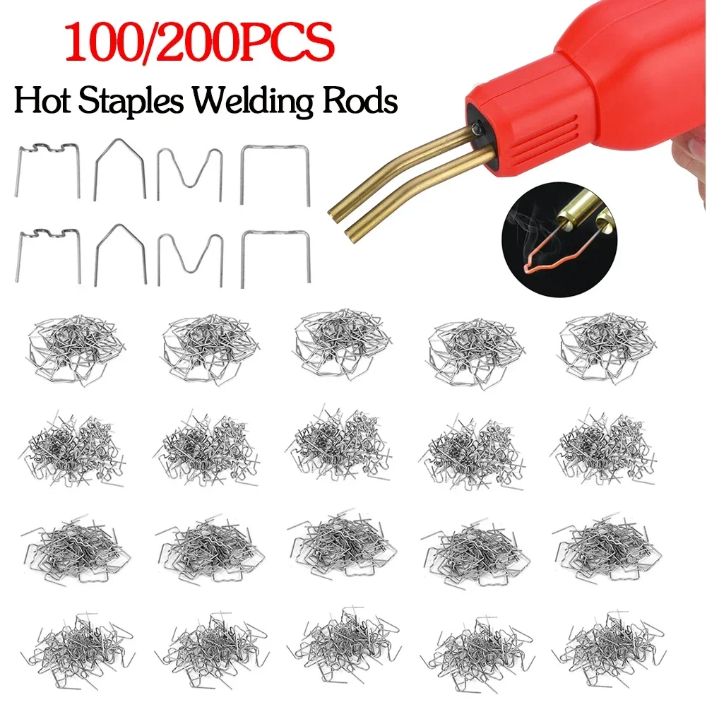 

100PCS Hot Stapler Staples 0.6 0.8mm Bumper Repair Welding Wire Carbon Steel Fo Car Bumpers/Dashboards/Lamp Holders Repair Kit