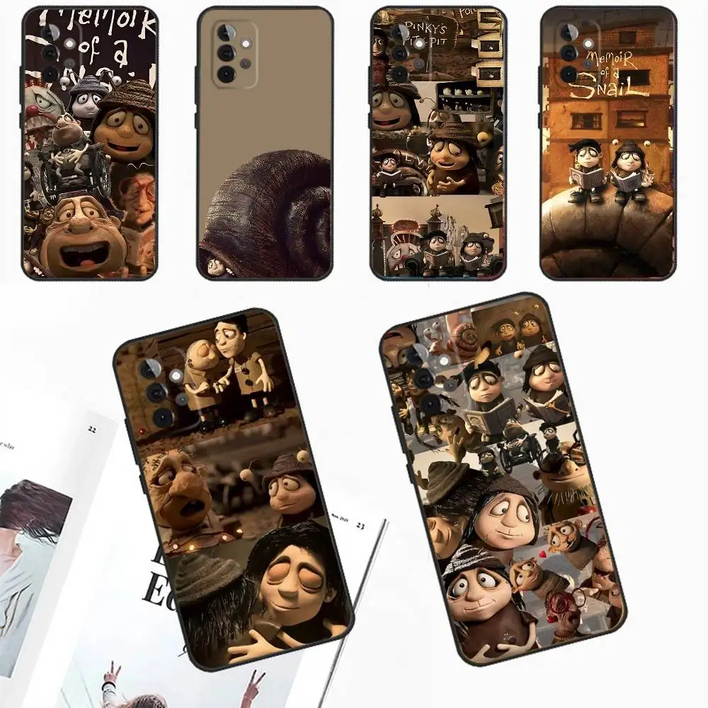 

M-Memoir of a S-Snail Phone Case For Samsung Galaxy A13,A21s,A22,A31,A32,A52,A53,A71,A80,A91 Soft Black Phone Cover