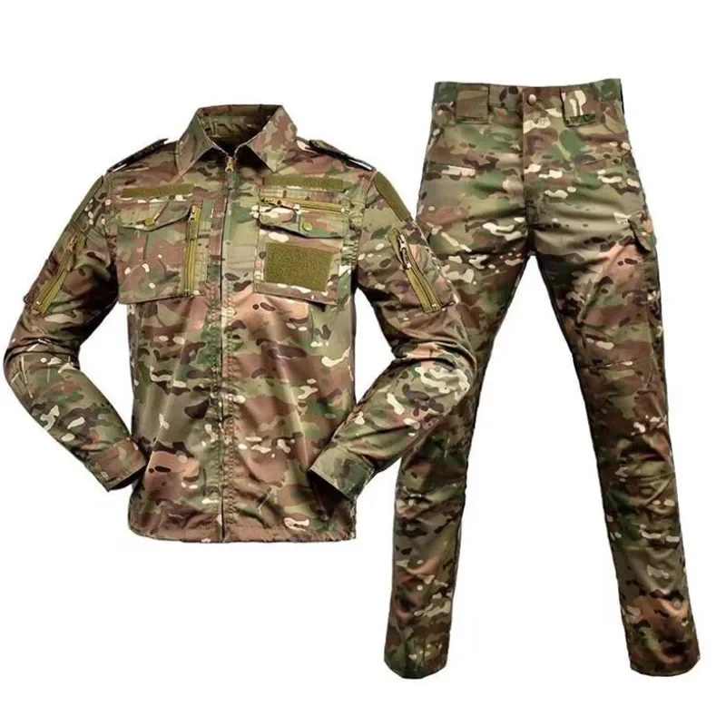 Outdoor Tactical Military Multi-pocket Camouflage Long Sleeve Suit Male Special Forces Hunting Training Combat Tactical Suit