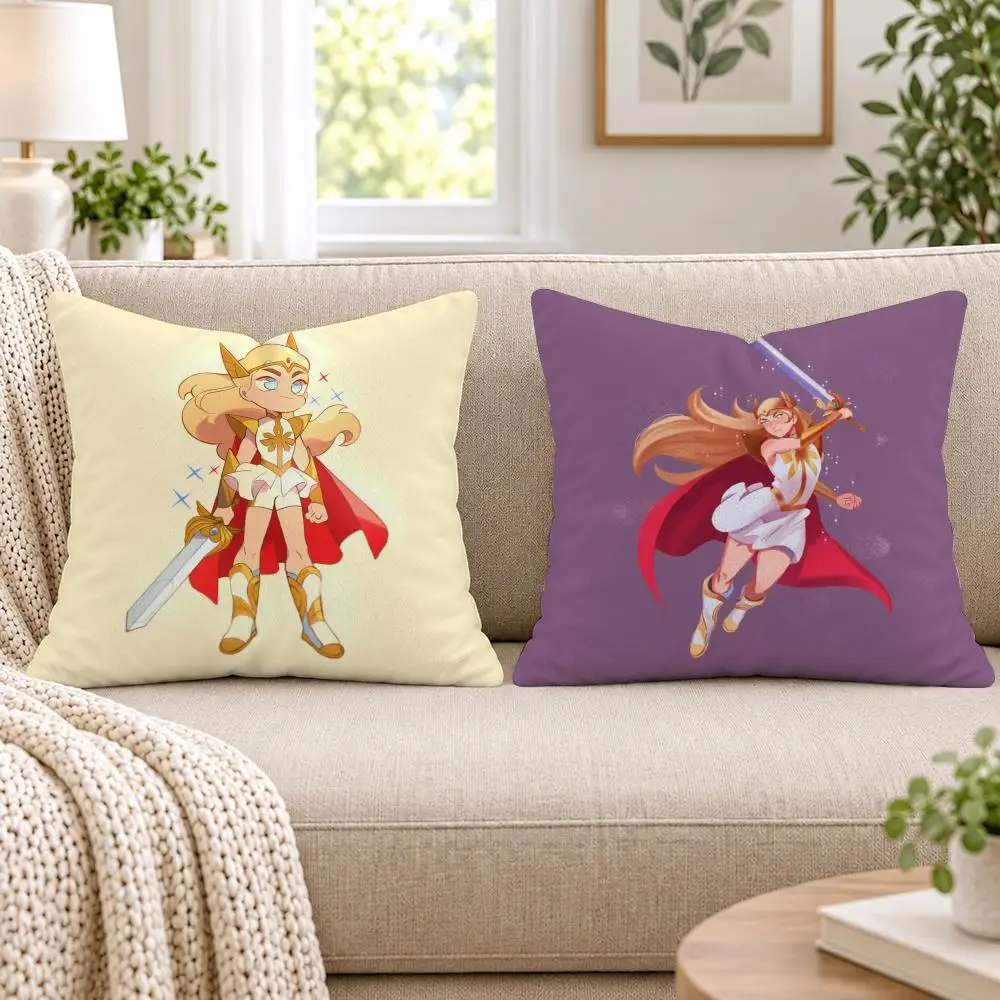 She R-Ra Princesses of Power Cushion Cover Short Plush Double-Sided Printing Sofa Bedroom Pillow Case Aesthetic Home Decor
