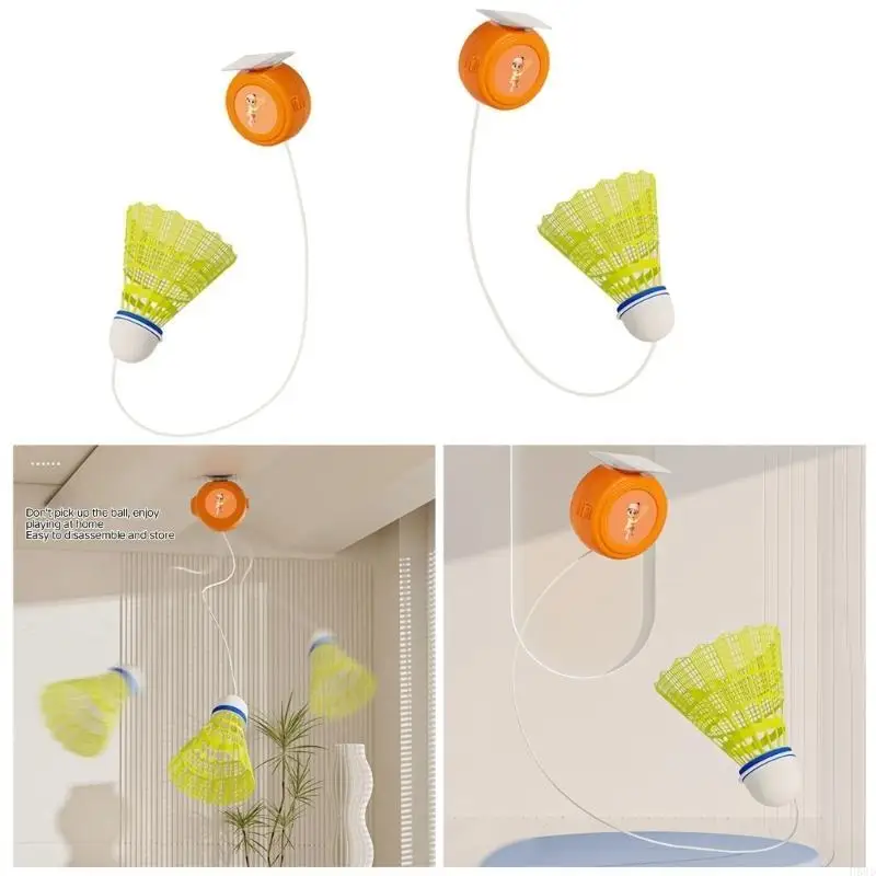 

Telescopic Elastic Rod Trainer, Study Rebounds Practicing Set for Badminton