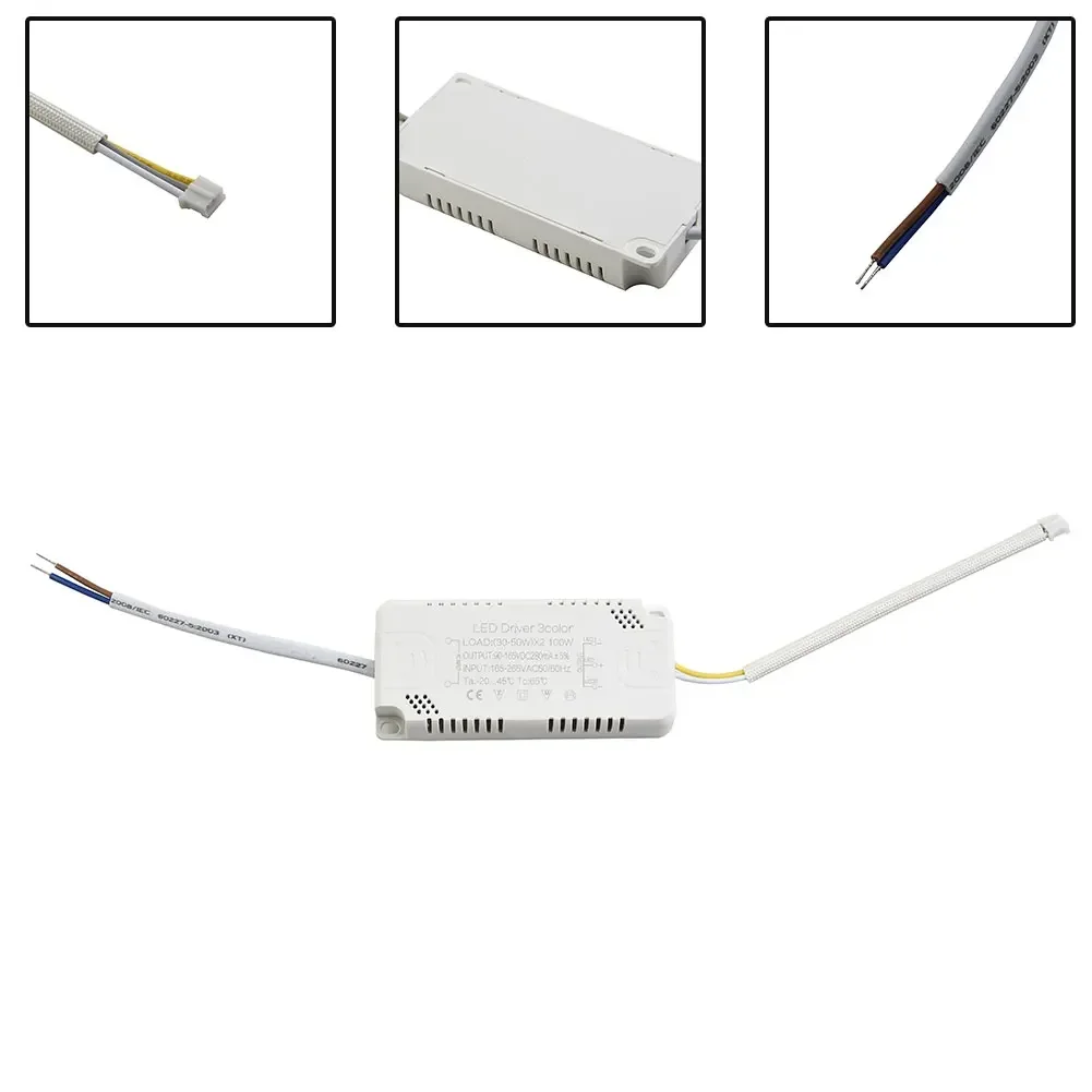 LED Driver 260-280mA 3Color Transformer 8-24Wx2 20-40Wx2 30-50Wx2 40-60Wx2 50-70Wx2 For Ceiling Light Chandelier Replacement