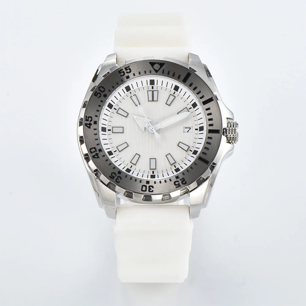 PARNSRPE NH35 44mm men's watch diving watch Bracelet 3.8 Crown sapphire crystal Calendar function Top Waterproof