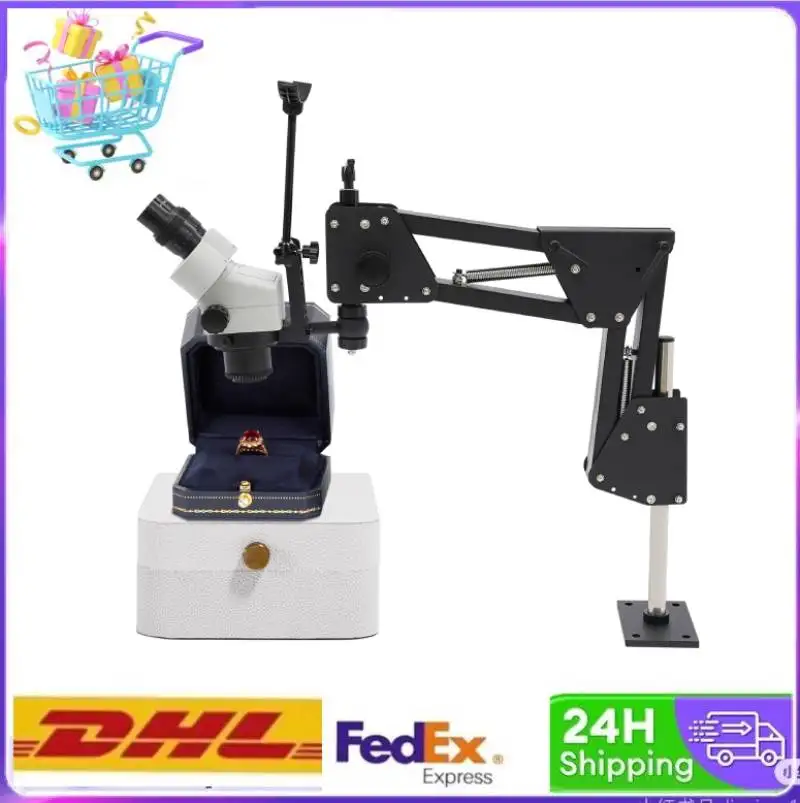 

Micro Inlaid Mirror W/Stand Multi-directional Micro-Setting Microscope Jewelry Tools 7X-45X Super Clear Microscope Magnifier