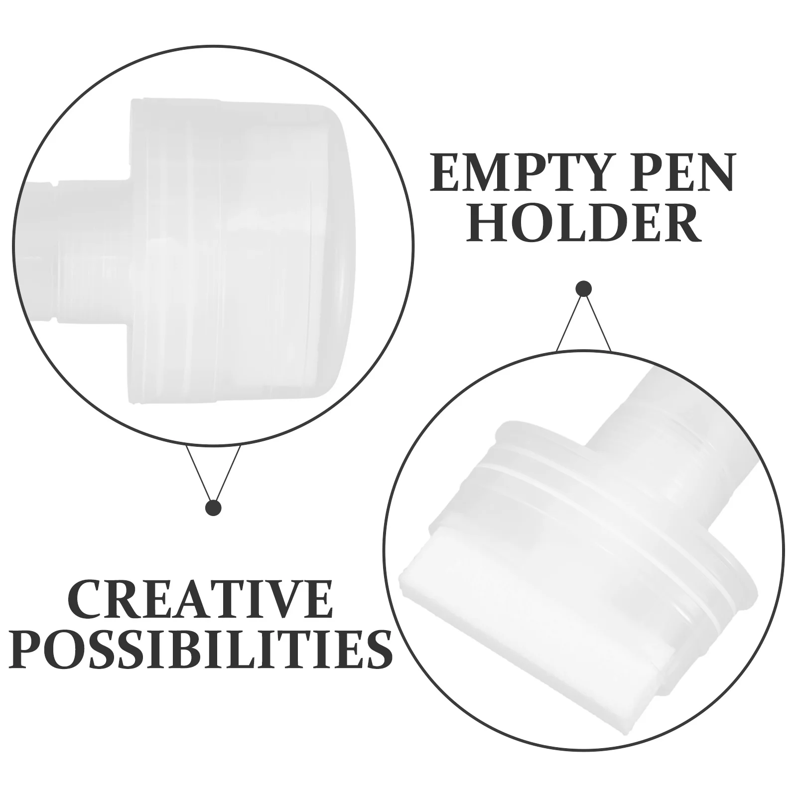 

Empty Graffiti Pen Rod Transparent Plastic Wide Head Holder Refillable Marker Pens Rod for Creative Artwork Graffiti Pen Tube