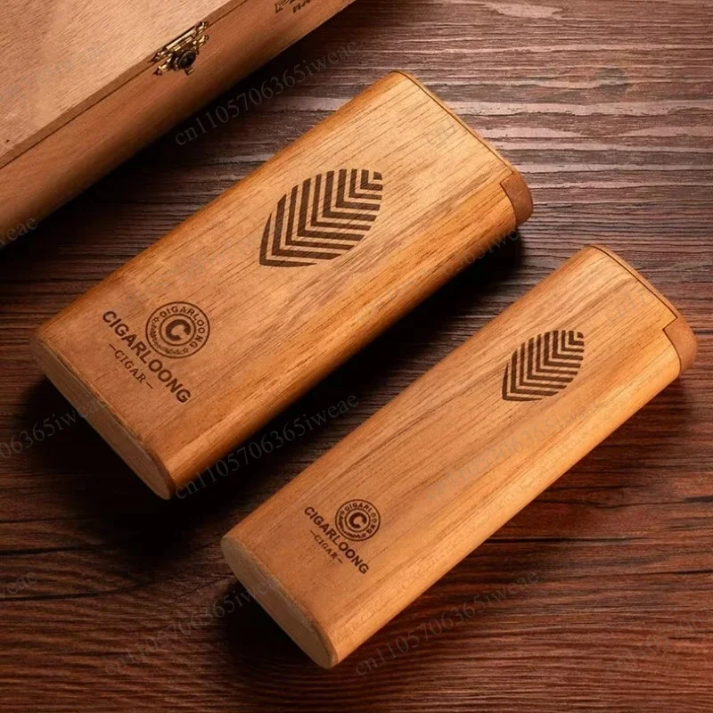 Portable Sliding Cover Cigar Tube Box Humidor Gift Cedar Wood Cigar Case Humidor Box Moisturizing Box Case Wooden Cigar Humidor - view 6