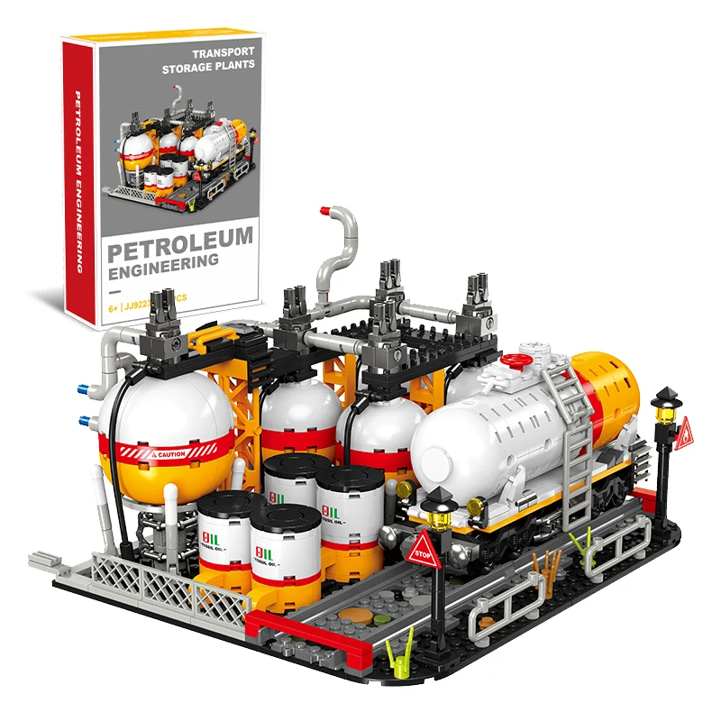 Nieuwe Stad Petroleum Techniek Bouwstenen Model Baksteen Graaf Fabriek MOC Blokken Sets Verjaardagscadeaus voor Jongens Kinderen Volwassen