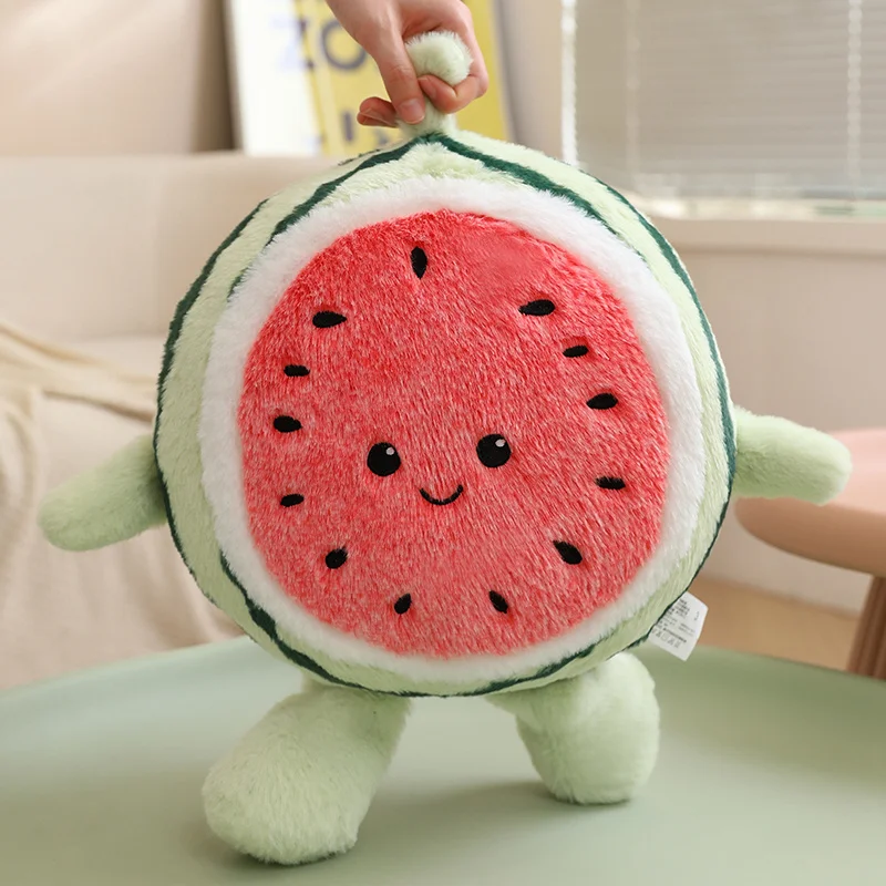 

Кавайная ломтик арбуза, полукруглая плюшевая подушка с фруктами, фигурная человеческая подушка для рук и ног, подушка для поддержки головы, украшение, подарок
