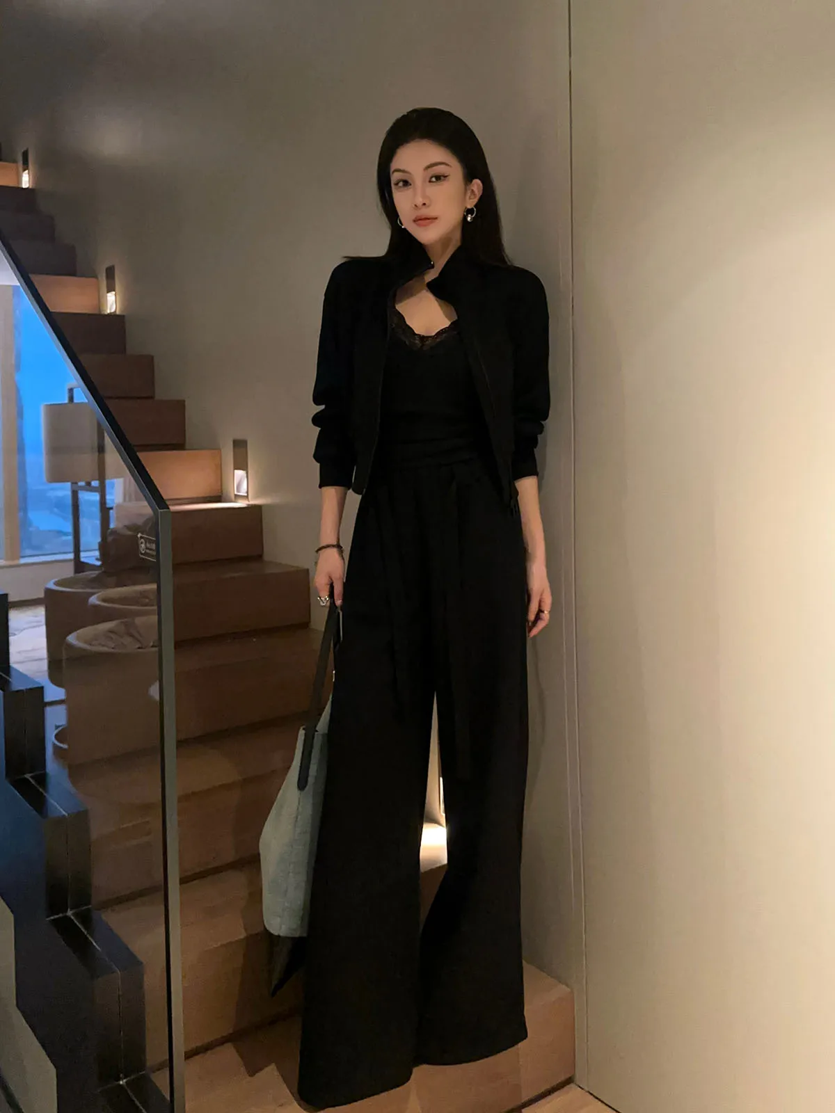 

Брюки прямого кроя с высокой талией, свободные, повседневные, модные, женские, осенние, универсальные, длинные, из хлопка, элегантные