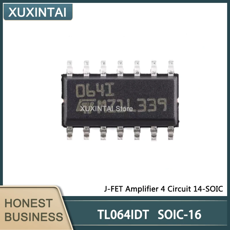 10Pcs/Lot  New Original  TL064IDT TL064  J-FET Amplifier 4 Circuit 14-SOIC