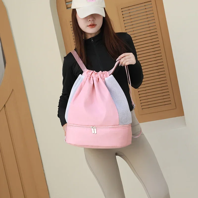 

Zipper Patchwork Bags for Women 2024 New Drawstring Anti-Theft Back Fashion Backpack Casual Travel Single Girls Schoolbag