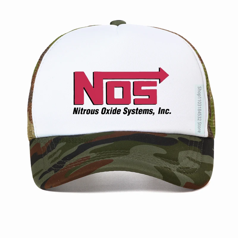 NOS Nitrous Oxide Systems Graphic Fast and Furious Car Racing Sport hat for men Cool Casual Summer Mesh Breathable Trucker Caps