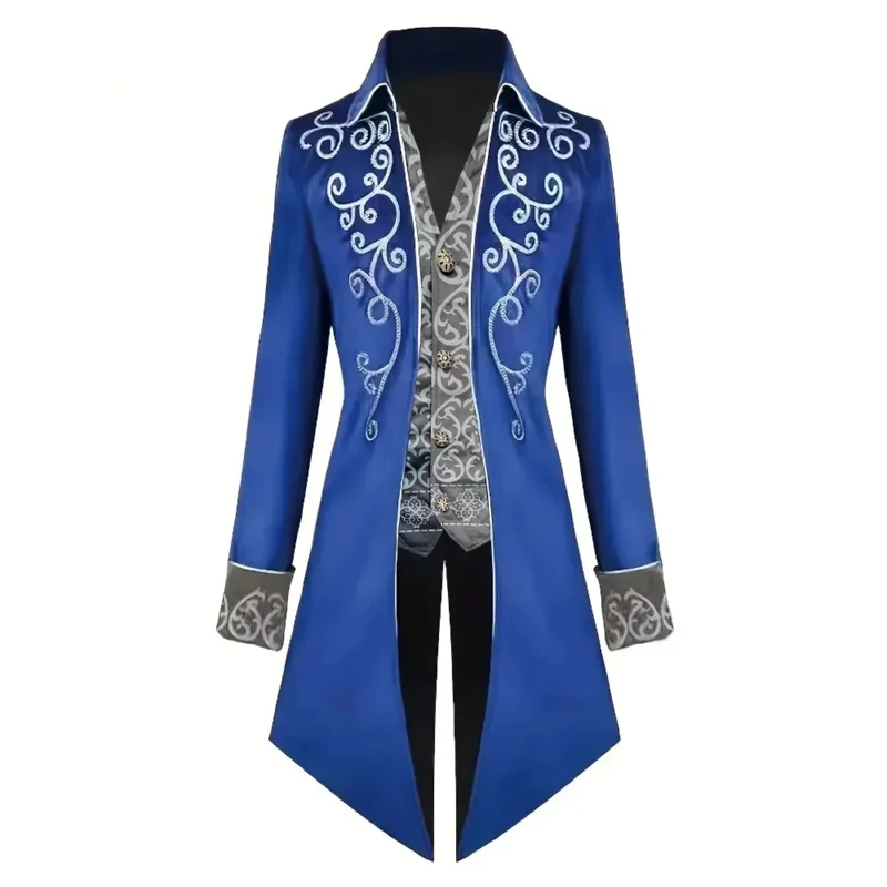 

Gothic Embroidered Victorian Jacket Renaissance Costume For Men Xmas Steampunk Vintage Tailcoat Medieval Frock Coat