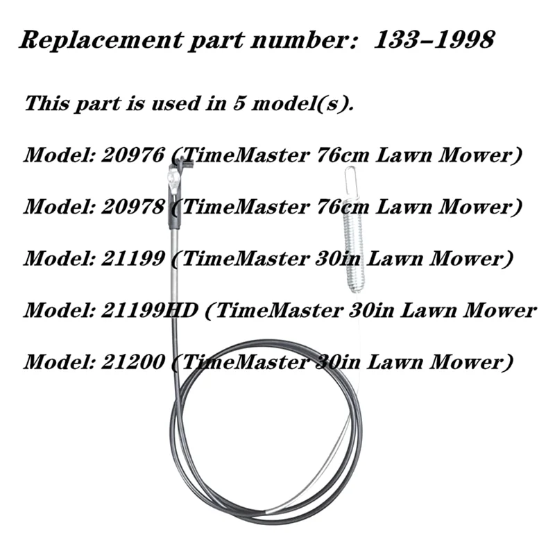 

Замена тормозного троса 133-1998, совместимого с тормозным тросом газонокосилки 133-1998 21199 21200 20976 20978