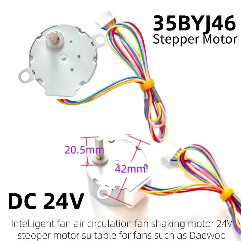 

35BYJ46 Stepper Motor 24V, Smart Fan Stepping Motor for Air Circulating Fan, Auto Oscillation, Applicable to Daewoo Fans