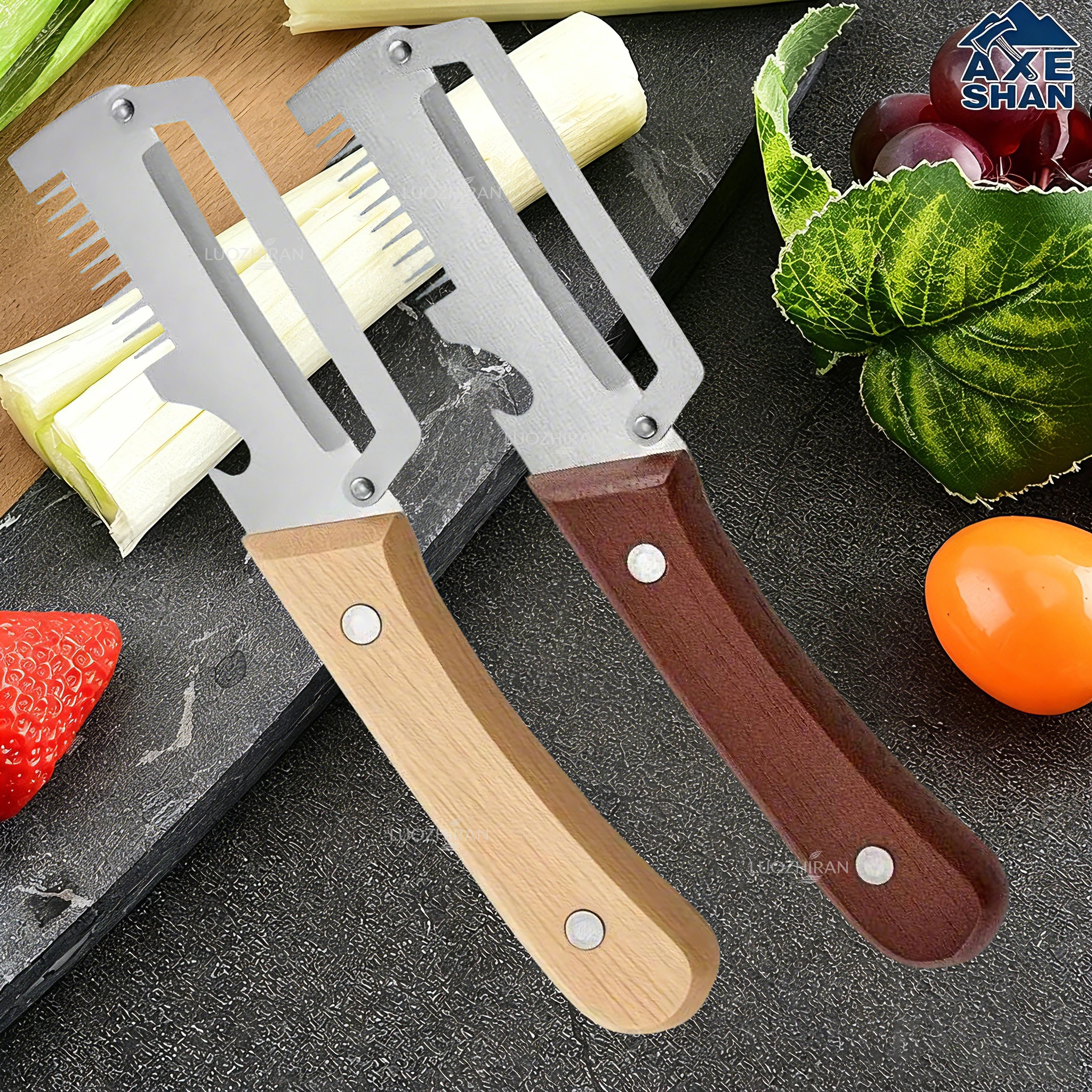 1/2 PCS Multi-Functional Kitchen Knife 3 In 1 Fruit Peeler V