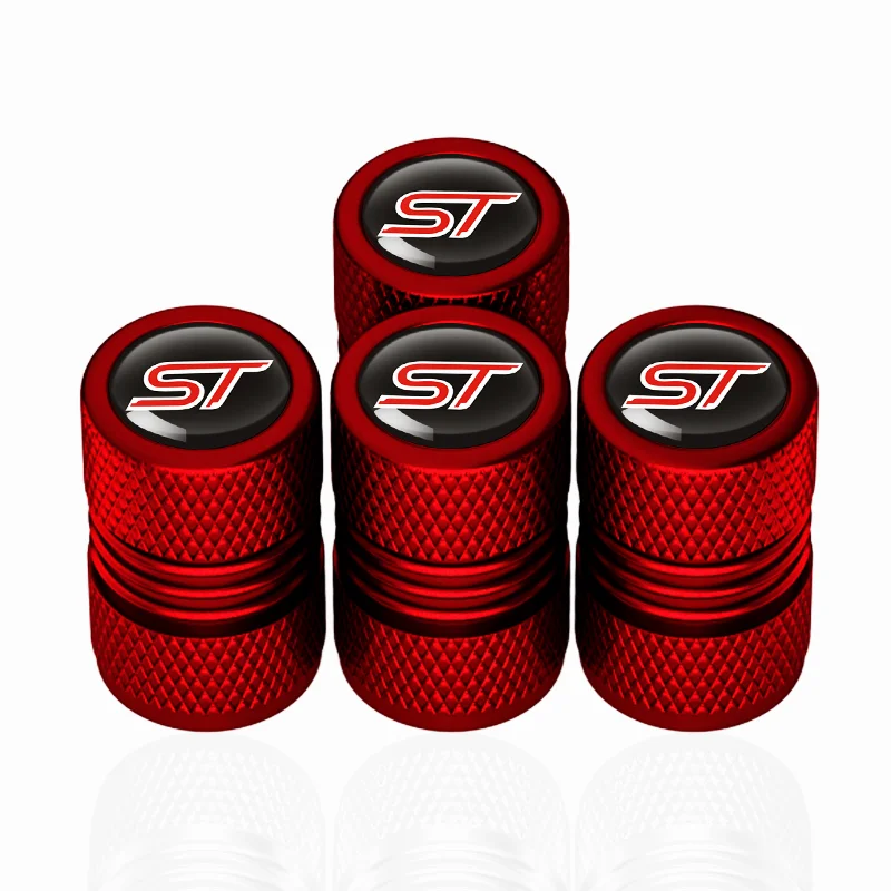 4Pcs Car Tire Wheel Valve Caps Tyre Rim Stem Covers For Ford ST Line Focus X 2 3 Mondeo Fiesta Kuga MK2 MK3 MK4 Accessories