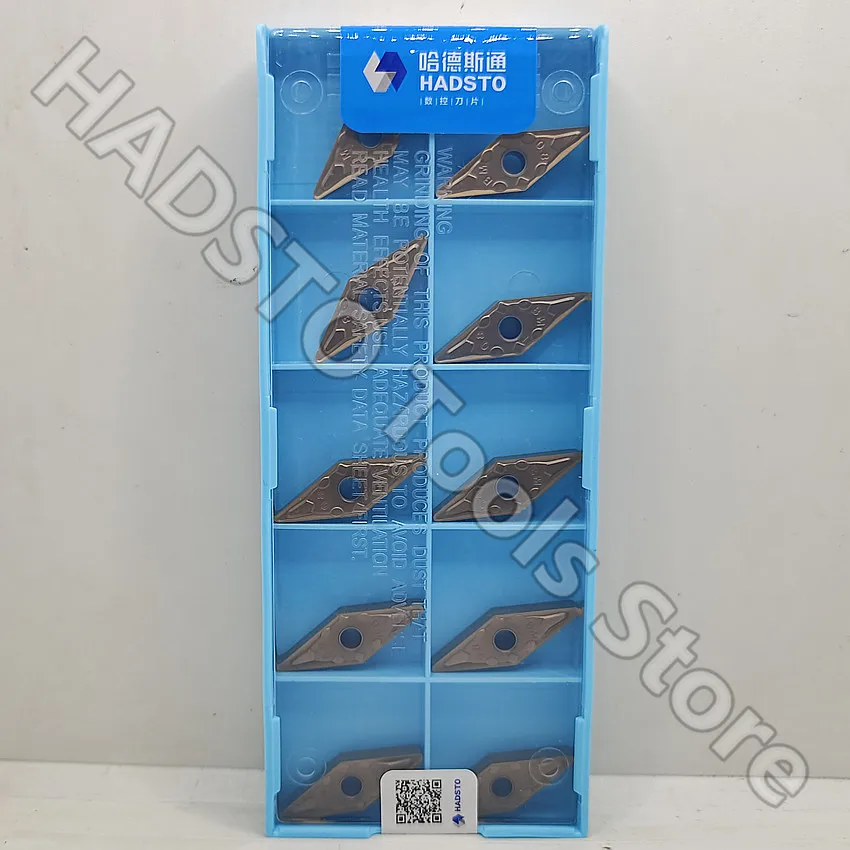 100pcs VNMG160408-BM HS7225 VNMG160408 VNMG332 HADSTO CNC carbide inserts Turning inserts For Stainless steel