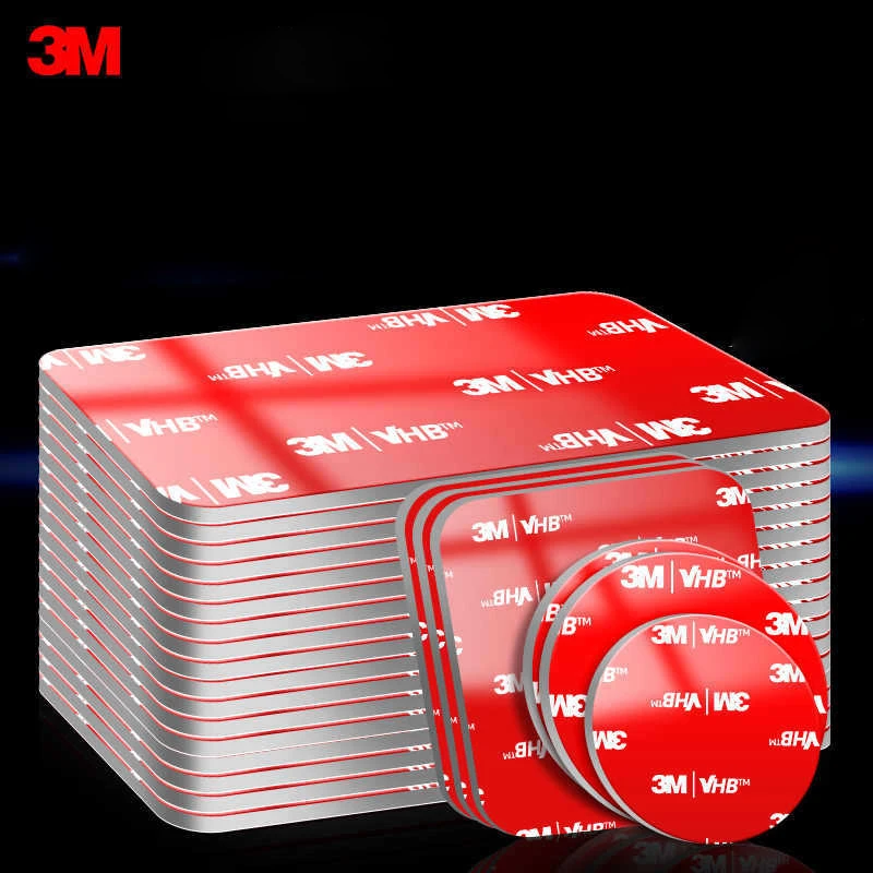 3M Double-Sided Adhesive Tape Die-Cutting VHB Foam Tape 5608 Strong High Adhesion Seamless 3M Double-Sided Adhesive Tape 5Pcs