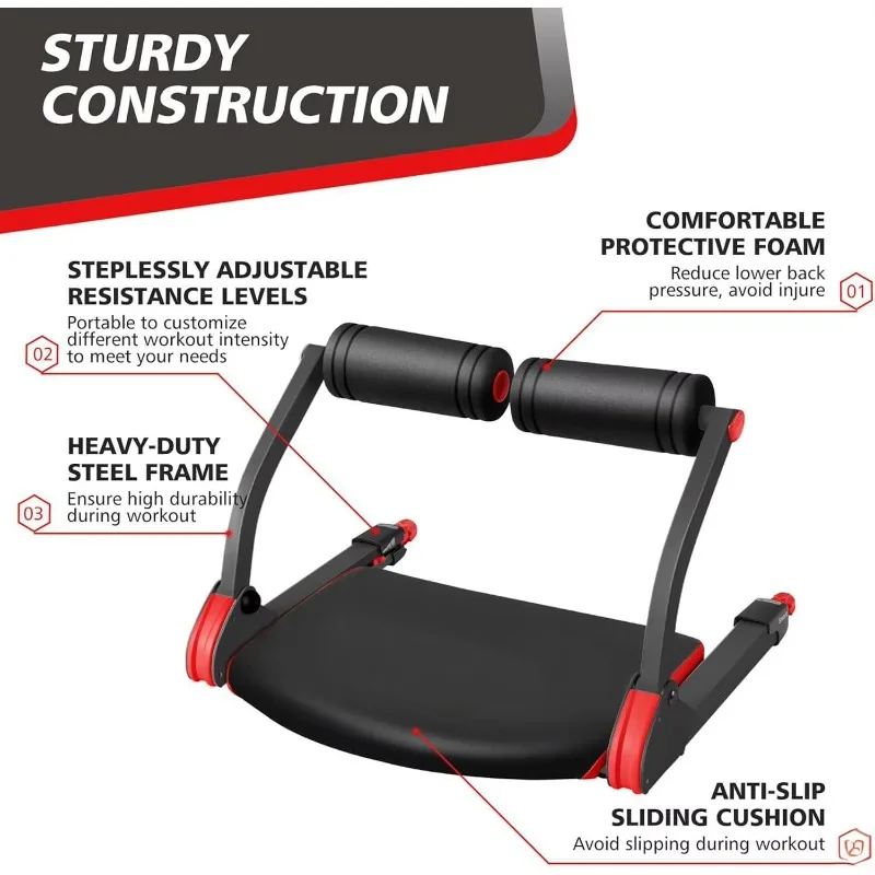 Gym Crunches and Exercises Ab Machines Ab Exercise Equipment Adjustable Resistance Core Trainers Abdominal Machines