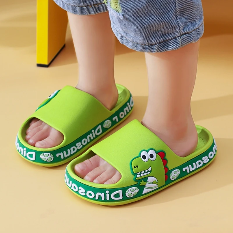 Summer Children Slippers Cute Cartoon Pattern Baby Boys Girls Indoor Flip Flops Home Kids Shoes Soft Comfortable Casual Footwear