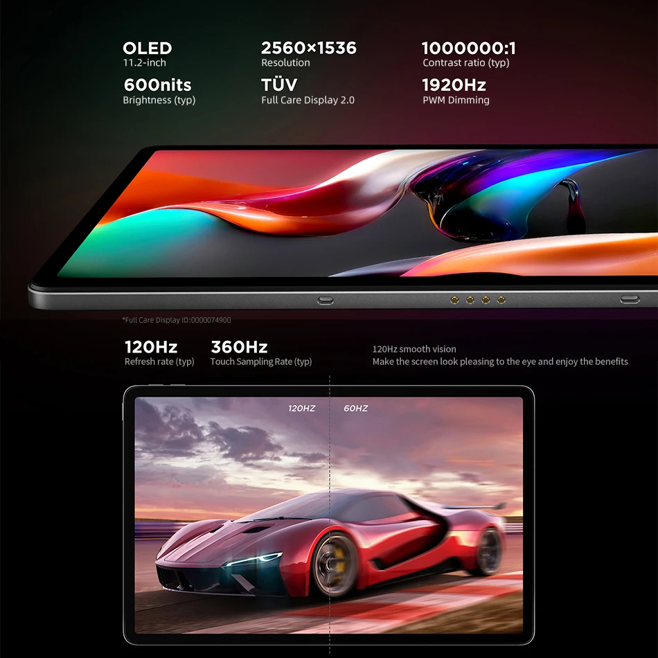 Global Rom Lenovo Tab P11 Pro 2022หรือ Xiaoxin Pad Pro 2022 MediaTek 1300T 11.2 "OLED 120Hz หน้าจอ8200MAh 6GB 128GB แท็บเล็ต WiFi