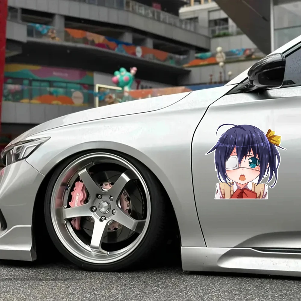 Anime Girl Takanashi Rikka JDM Rear Windows Windshield Body Tank Cover Car Sticker ‌Love Chunibyo Other Delusions Motorcyc Decal