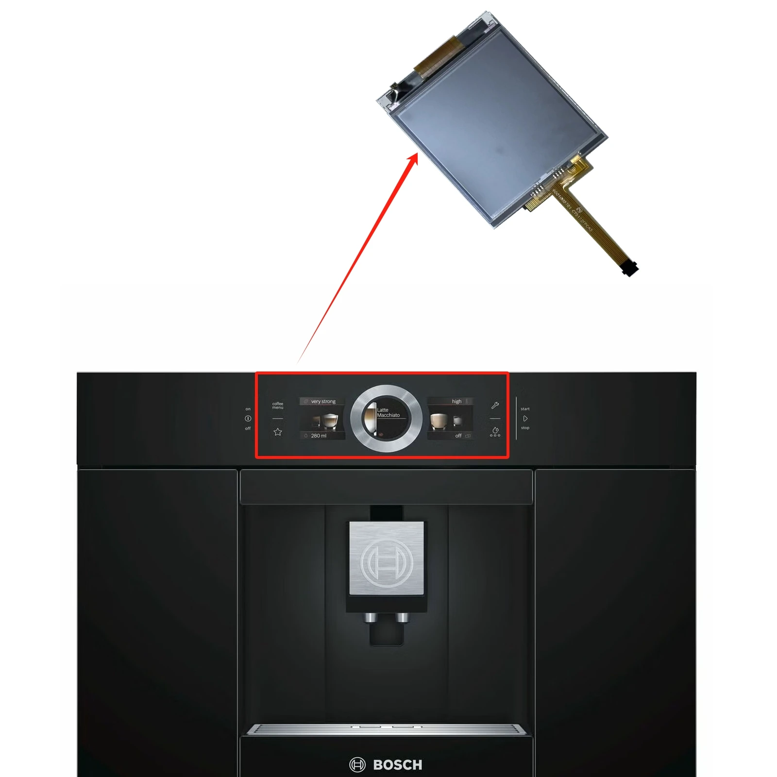 New Original TFT7K0791FPC-A1-E TFT7K0792FPC-A1-E Display Screen With touch screen for Bosch 8 Series Oven Coffee machine Repair