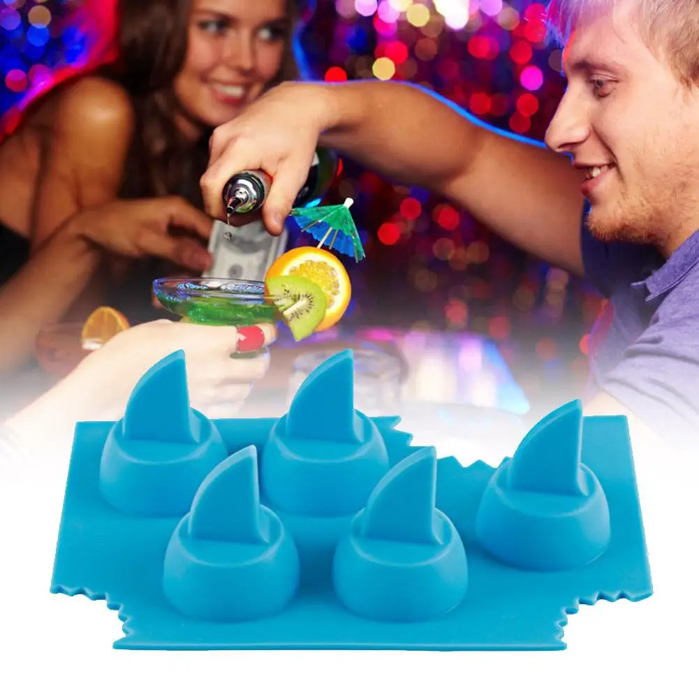 Silicone Trays For Freezer Shark Fin Shape Ice Molds For Shark Theme Birthday Party Shark Fin Shaped Ice Mold L6Q8