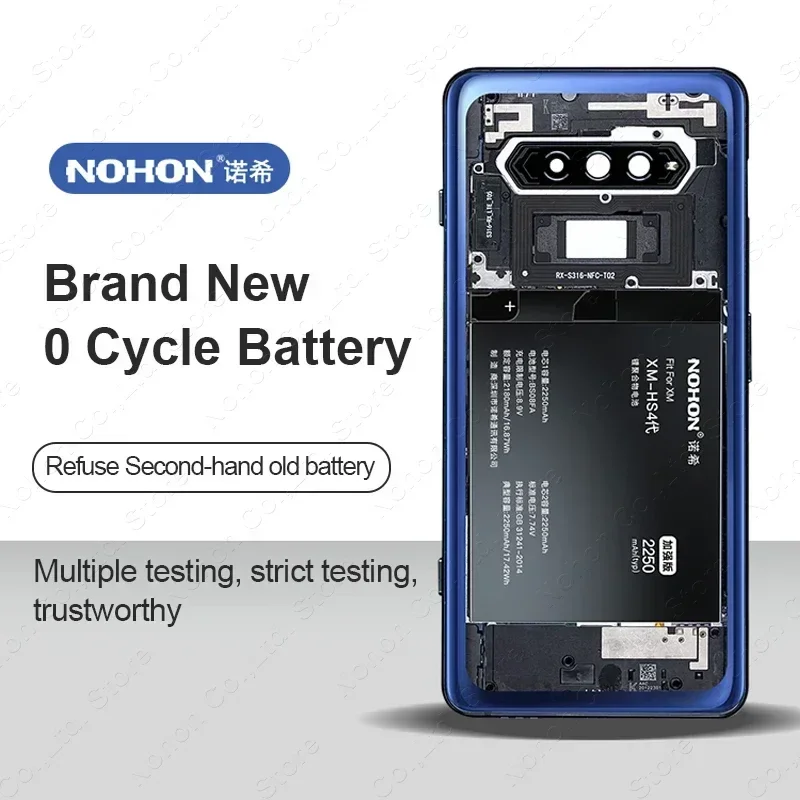 NOHON Replacement Battery for Xiaomi Poco X6 Pro X3 X4 GT F5 F4 F3 F1 M6 Pro M5 M4 M3 Phone Batteries Lithium Polymer Bateria