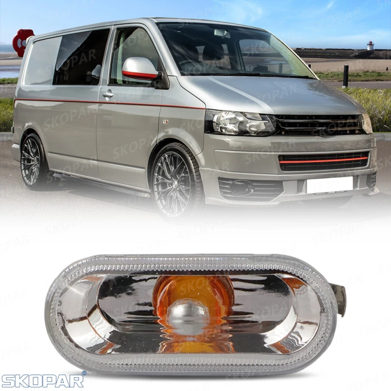 

2Pcs A pair Turn Signal Light Without Bulbs For VW T5 T6 Multivan 2010 2011-2015 Side Marker Turn Lamp Repeater Car Accessories