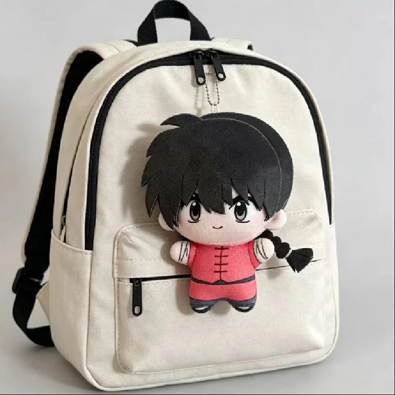 【In Stock】Anime Ranma 1/2 Plush Keychain 10Cm Cute Printed Stuffed Doll Pendant Bag Hanging Decor For Anime Fans