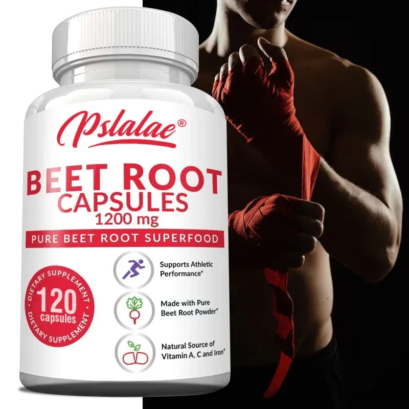 Beetroot Capsules - Supports Digestive Health, Boosts Immunity, Improves Energy, Athletic Performance, Non-GMO, Gluten-free