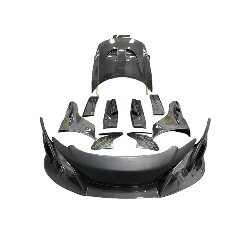 

For McLaren MP4-12C 650S Upgrade 675LT Style Semi-Carbon Front Bumper Side Skirt P1 Hood