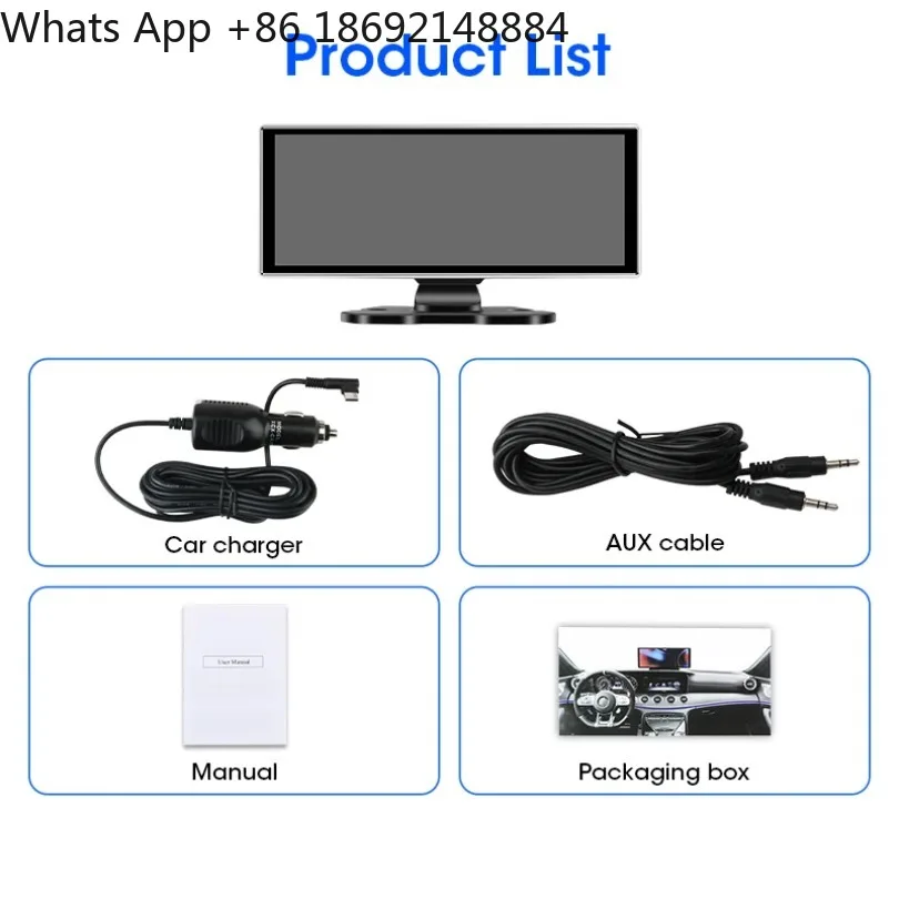 10/11.26 inch Dash Cam 4K Car DVR Wireless Carplay & Android Auto GPS Navigation Video Recorder Dashboard Dual Lens Wifi FM AUX