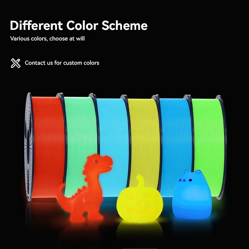 SUNLU Glow in The Dark PLA Filament Neatly Wound Luminous PLA Filament 1.75mm +/- 0.02mm 1KG Filament Fit Most FDM 3D Printers