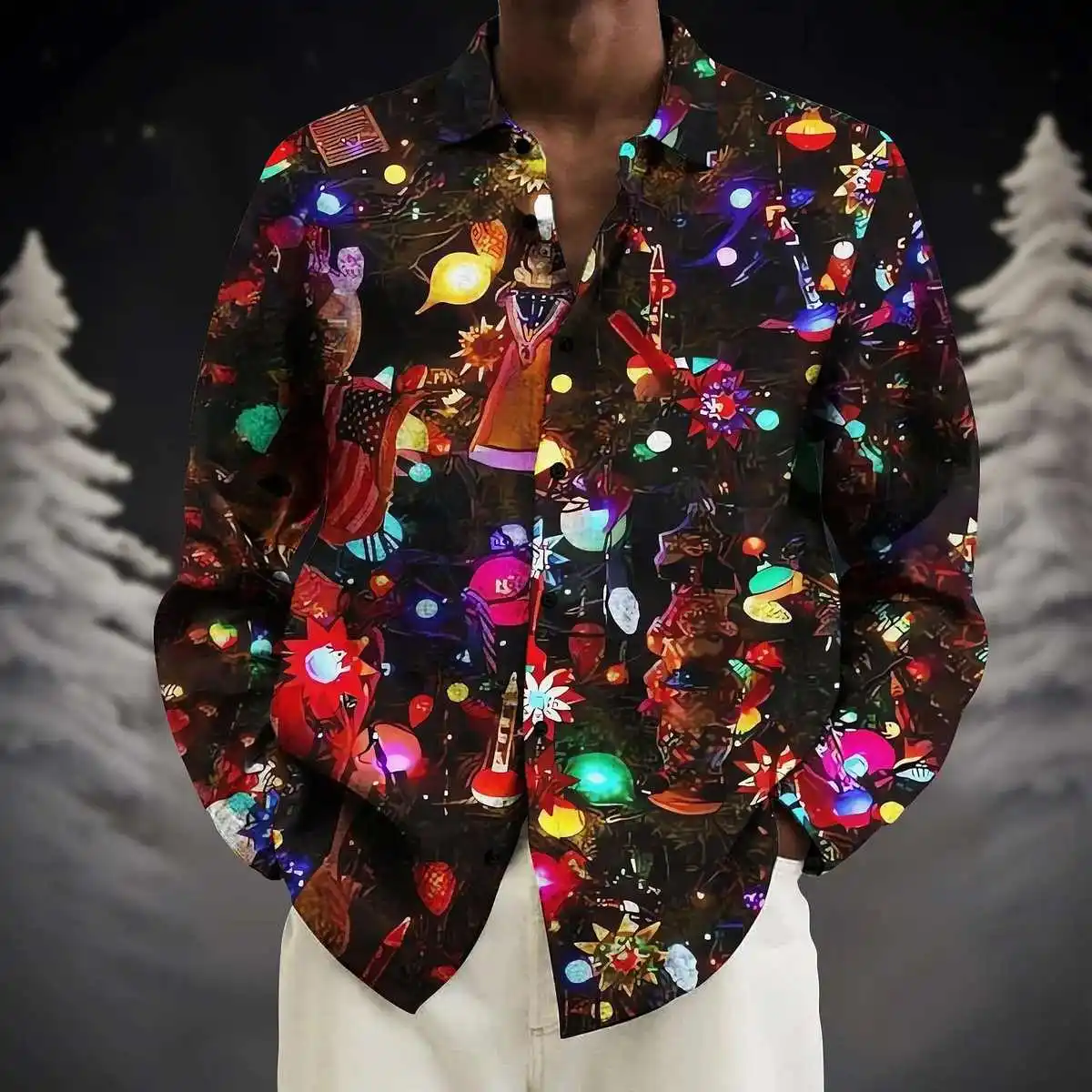 

Мужская длинная застежка-молния с цифровым принтом Long Sve irt, повседневная хлопковая неизоляционная застежка-молния с 3D принтом...