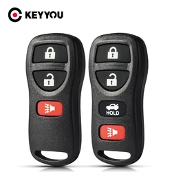 KEYYOU telecomando auto chiave Shell Fob 3/4 pulsanti ingresso senza chiave per Nissan Altima Maxima 350Z Armada 2004 2005 2006 2007 2008 2009