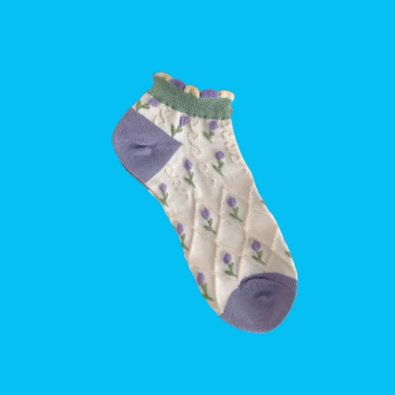 3/6 Paar Diamant Damen Socken Mode College-Stil Frühling und Sommer kurze Socken niedlich ins Stil Frauen koreanische neue Socken