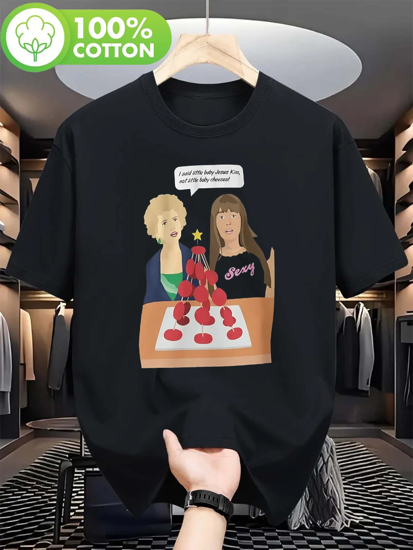 

Рождественская футболка Kath Kim — забавная семейная футболка с рисунком Feud в стиле мультфильма, плотная мягкая ткань, повседневная стирка, которую можно стирать в машине