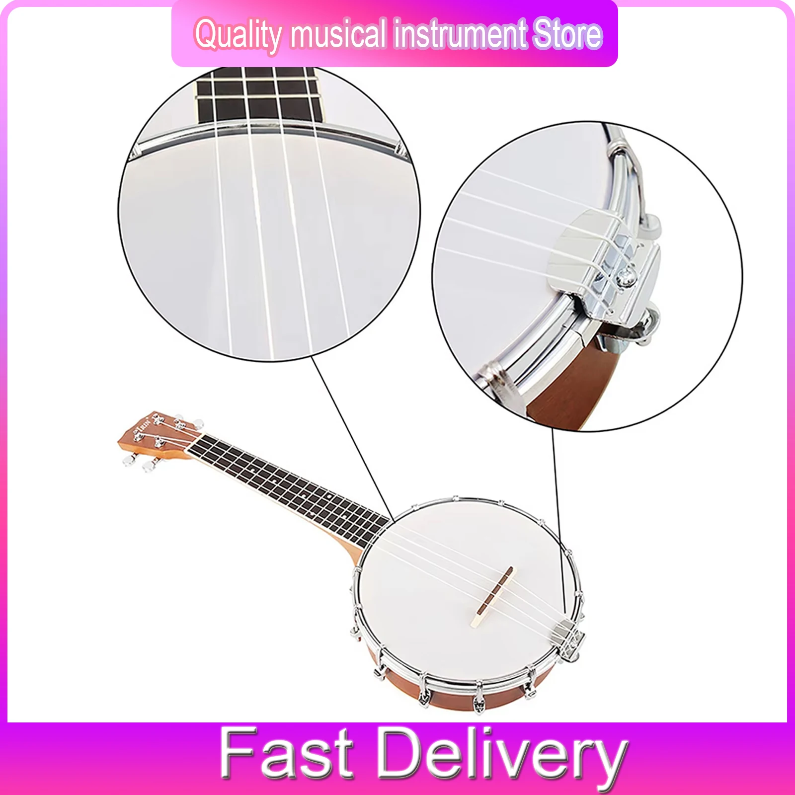 

Банджо IRIN 4/5/6 струн, гитара-укулеле, концертное банджо, кленовый гриф, палисандровая накладка, струнный инструмент для выступлений