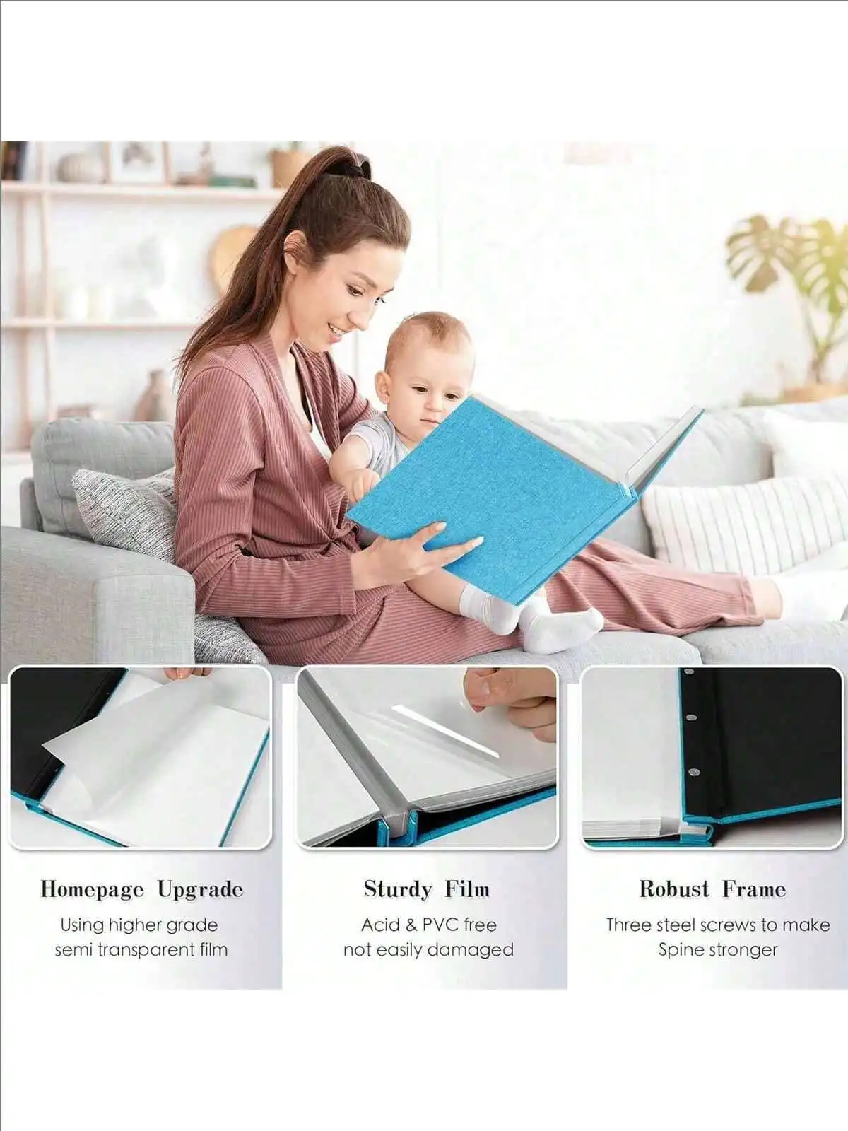 1pcs diy large photo album 4X6 scrapbook 40/60 pages linen cover photo album  suitable  baby  anniversary wedding photos